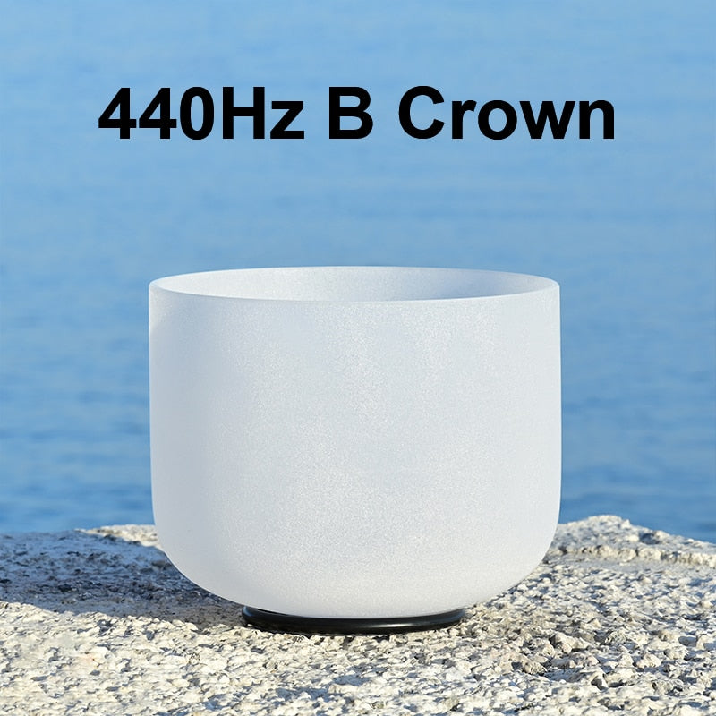 CVNC 8 Inch White Frosted Quartz Crystal Singing Bowl for Sound Healing Meditation Yoga with Free Mallet - Premium 0 from TIKIJTRONICS - Just $32.99! Shop now at TIKIJTRONICS