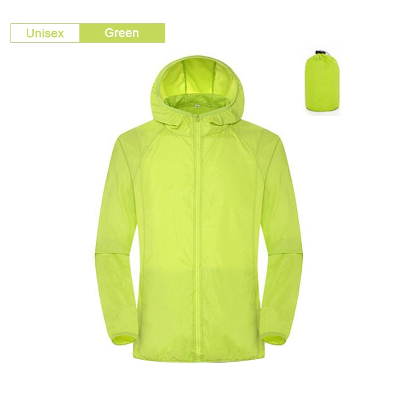 Camping Rain Jacket Men Women Waterproof Sun Protection Clothing Fishing Hunting Clothes Quick Dry Skin Windbreaker With Pocket - TIKIJTRONICS # 0