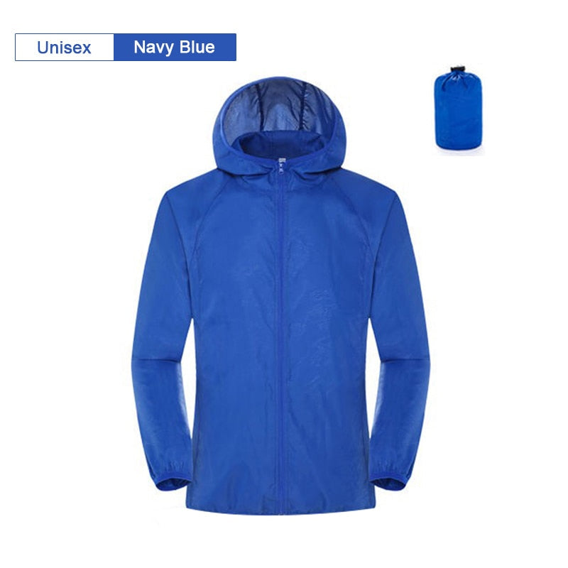 Camping Rain Jacket Men Women Waterproof Sun Protection Clothing Fishing Hunting Clothes Quick Dry Skin Windbreaker With Pocket - TIKIJTRONICS # 0