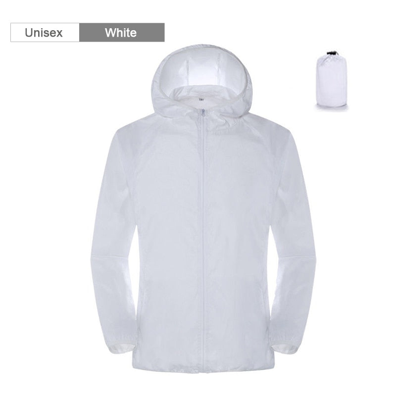 Camping Rain Jacket Men Women Waterproof Sun Protection Clothing Fishing Hunting Clothes Quick Dry Skin Windbreaker With Pocket - TIKIJTRONICS # 0