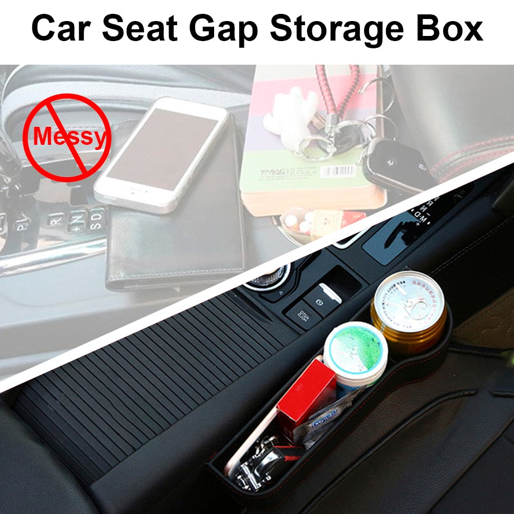 Car Seat Gap Storage Box Cup PU Leather Pocket Catcher Organizer Phone Bottle Cups Holder Multifunctional Car Accessories - Premium 0 from TIKIJTRONICS - Just $5.78! Shop now at TIKIJTRONICS