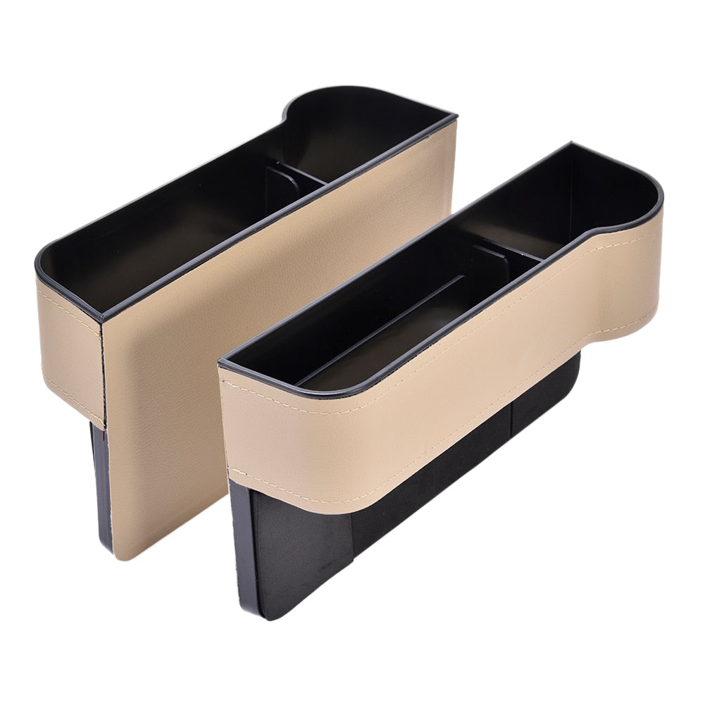 Car Seat Gap Storage Box Cup PU Leather Pocket Catcher Organizer Phone Bottle Cups Holder Multifunctional Car Accessories.