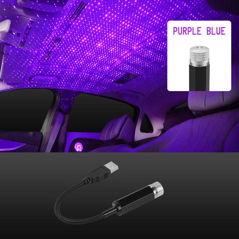 Car Roof Star Light Interior LED Starry Laser Atmosphere Ambient Projector USB Auto Decoration Night Home Decor Galaxy Lights - TIKIJTRONICS 0 SPECIFICATIONSproduct name: car roof star lightfeatures: car atmosphere ambient lightcolor: red blue purpleWattage: 5wOrigin: Mainland ChinaItem Type: Atmosphere LampInterface Type: USBCertification: CEBrand Name: Fccemc TIKIJTRONICS  (Store description)