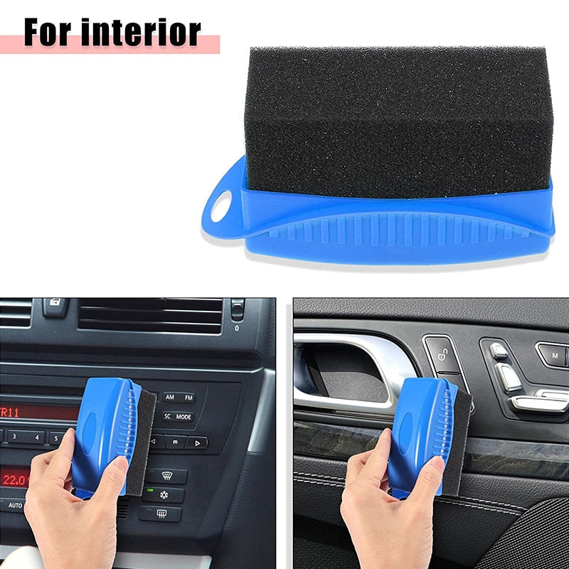 Car Wheel Polishing Waxing Sponge Brush With Cover ABS Washing Cleaning Tire Contour Dressing Applicator Pads Detail Accessories - TIKIJTRONICS 0 SPECIFICATIONSOrigin: Mainland ChinaMaterial Type: PP + polyester spongeItem Width: 5.5cmItem Weight: 43gItem Type: Sponges, Cloths & BrushesItem Length: 12cmItem Height: 7cmColor: Black/Blue/Yellow TIKIJTRONICS  (Store description)