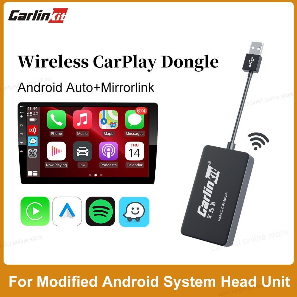 Carlinkit Wired/Wireless CarPlay Wireless Android Auto Dongle Mirror For Modify Android Screen Car Ariplay  Smart Link IOS 14 15.