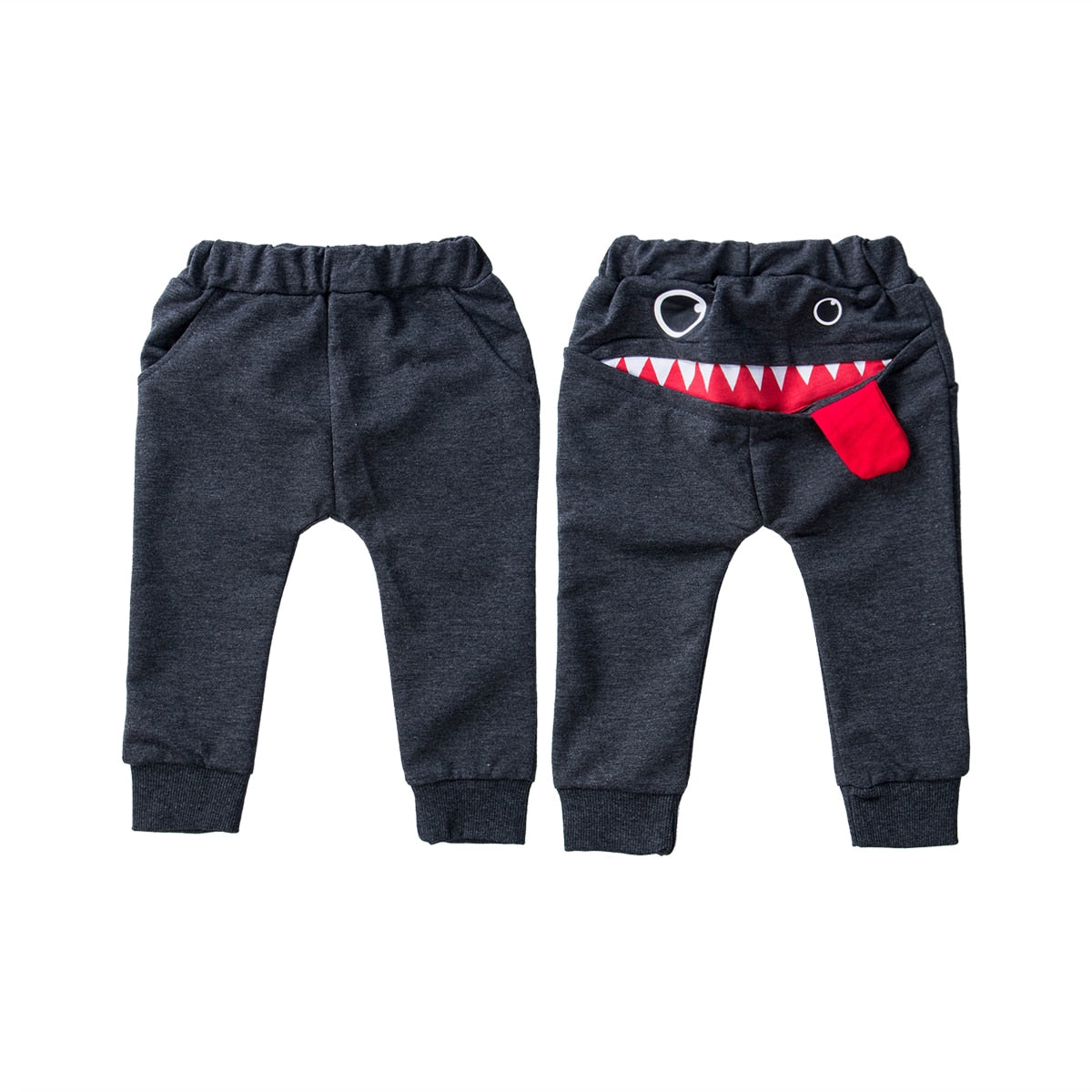 Casual Baby Children Pants Toddler Boys Cute Big Mouth Monster Trousers Costumes Long Cototn Infant Cartoon Pants - TIKIJTRONICS # 0