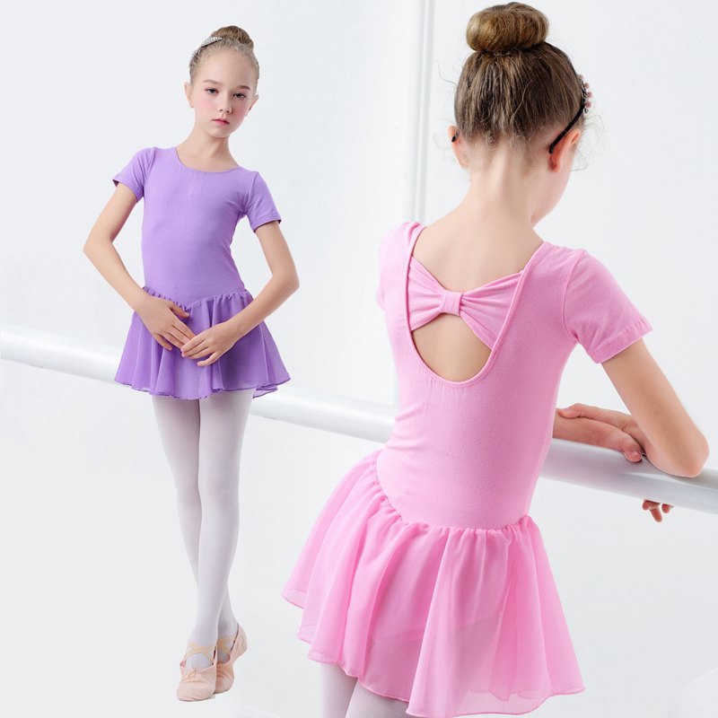 Children Ballet Dress Dance Leotards for Girls Transparent Chiffon Dance Skirts Kids Ballet Clothes Training Dance Bodysuits - TIKIJTRONICS # 0