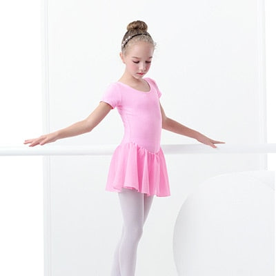 Children Ballet Dress Dance Leotards for Girls Transparent Chiffon Dance Skirts Kids Ballet Clothes Training Dance Bodysuits - TIKIJTRONICS # 0