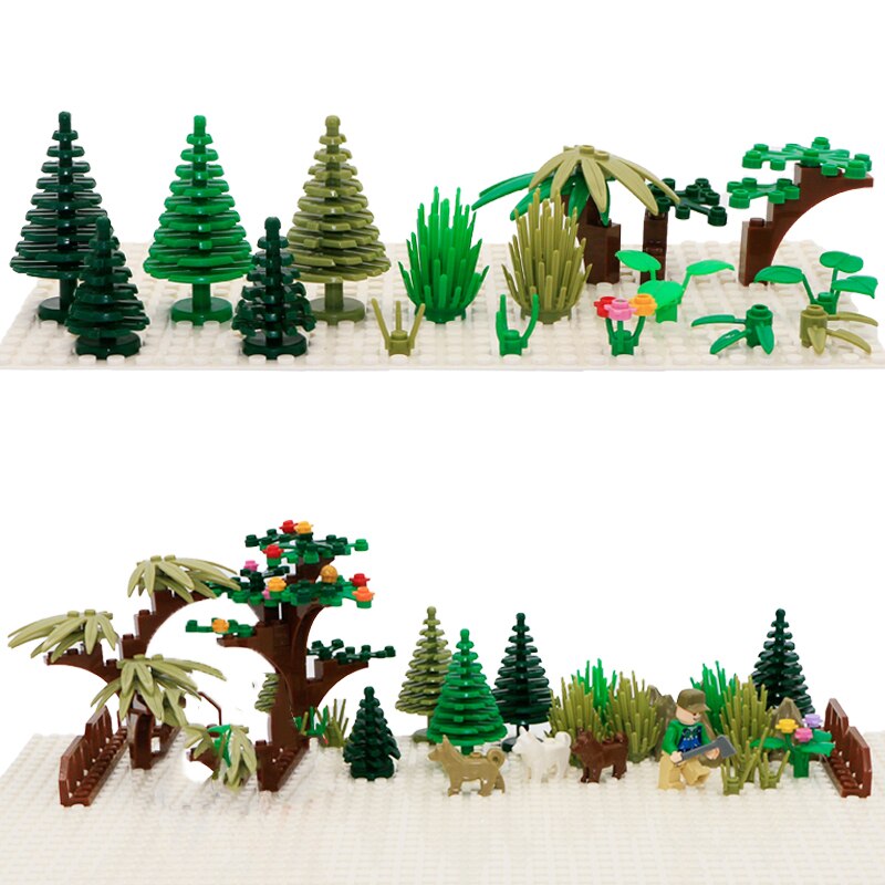 City Accessory Building Blocks Military Green Bush Flower Grass Tree Leaves Plants House Toy Classic Bricks Figure Friends Parts - Premium 0 from TIKIJTRONICS - Just $2.06! Shop now at TIKIJTRONICS