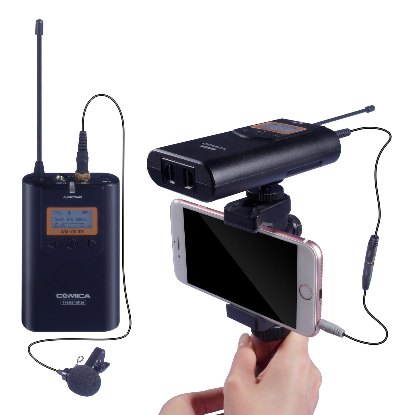 Comica CVM-WM100 UHF 48 Channels Wireless Lavalier Lapel Microphone System for Canon Nikon Sony DSLR Cameras/Smartphones - Premium 0 from TIKIJTRONICS - Just $118.15! Shop now at TIKIJTRONICS