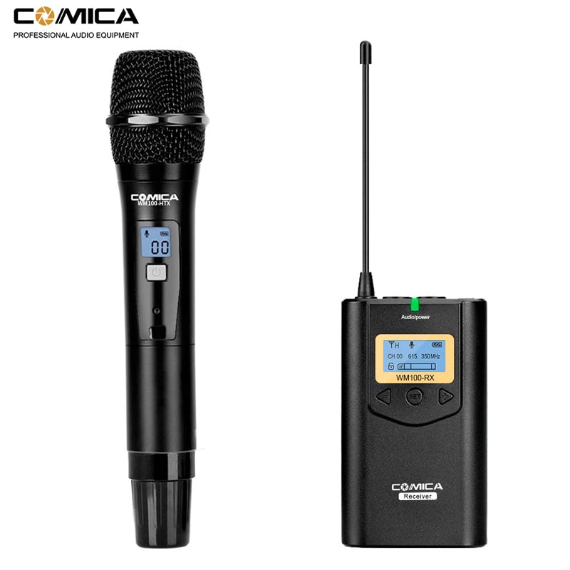 Comica CVM-WM100 UHF 48 Channels Wireless Lavalier Lapel Microphone System for Canon Nikon Sony DSLR Cameras/Smartphones - Premium 0 from TIKIJTRONICS - Just $118.15! Shop now at TIKIJTRONICS