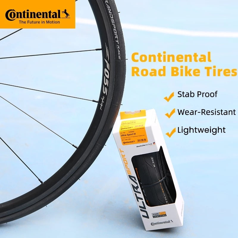 Continental Road Tire ULTRA Sport III & GRAND Sport Race & Extra 700× 23C /25C/28C Road Bicycle Clincher Foldable Gravel Tire - Premium 0 from TIKIJTRONICS - Just $21.32! Shop now at TIKIJTRONICS