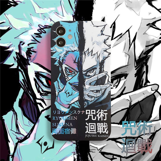 Cool Japan Anime Jujutsu Kaisen Ryomen Sukuna Phone Case for iphone 14 13 12 11 Pro X Xs Max XR 7 8 Plus SE20 Silicon Soft Cover - TIKIJTRONICS # 0