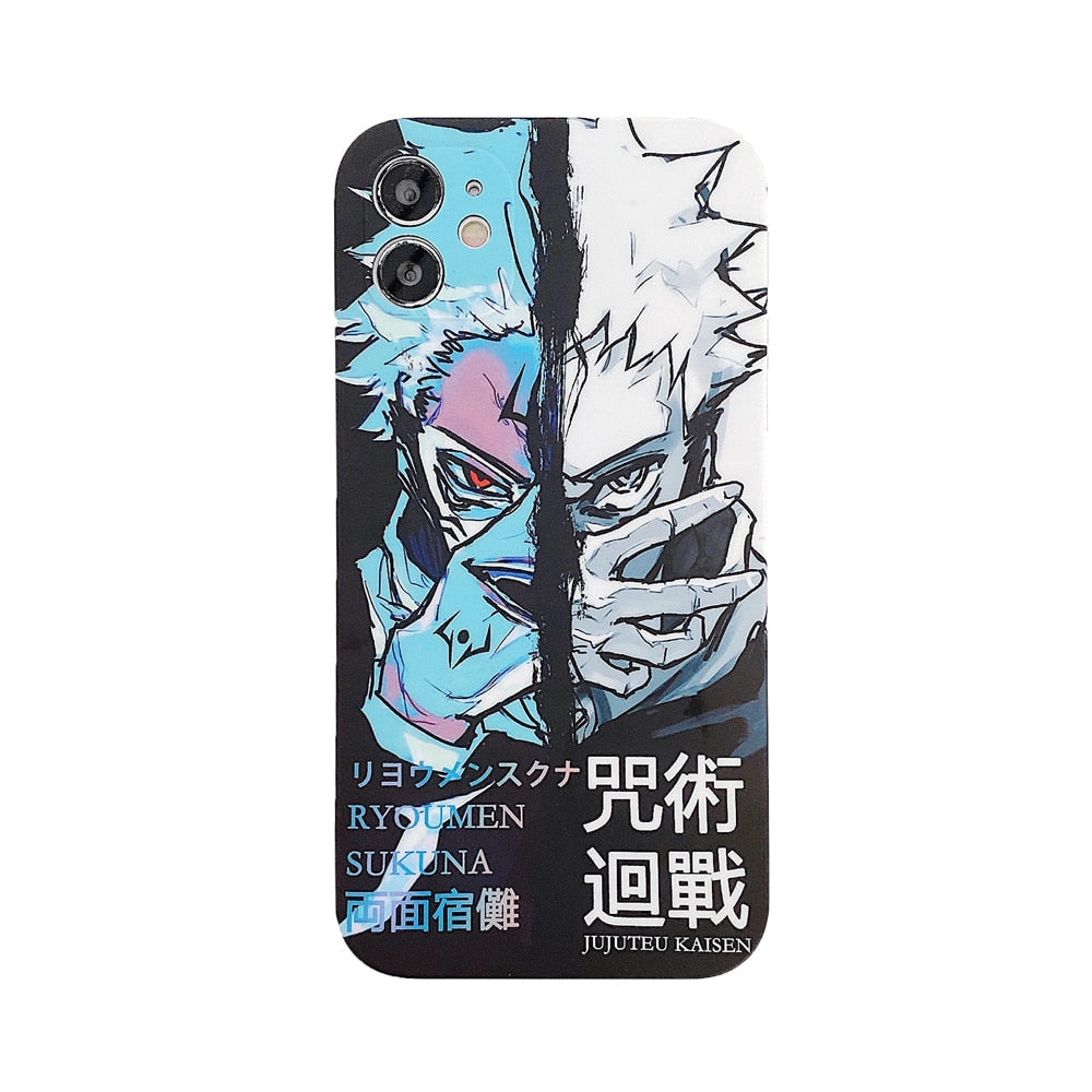 Cool Japan Anime Jujutsu Kaisen Ryomen Sukuna Phone Case for iphone 14 13 12 11 Pro X Xs Max XR 7 8 Plus SE20 Silicon Soft Cover - TIKIJTRONICS # 0