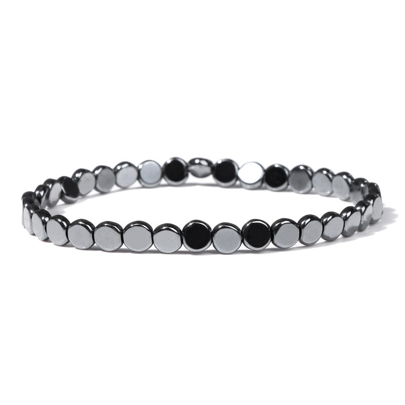 Cool Weight Loss Magnetic Therapy Bracelet Health Care 6mm Beads Hematite Bracelet Natural Stone Moonstone Charm Jewelry Pulsera - TIKIJTRONICS # 0