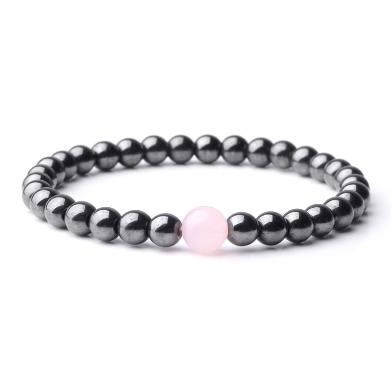 Cool Weight Loss Magnetic Therapy Bracelet Health Care 6mm Beads Hematite Bracelet Natural Stone Moonstone Charm Jewelry Pulsera - TIKIJTRONICS # 0