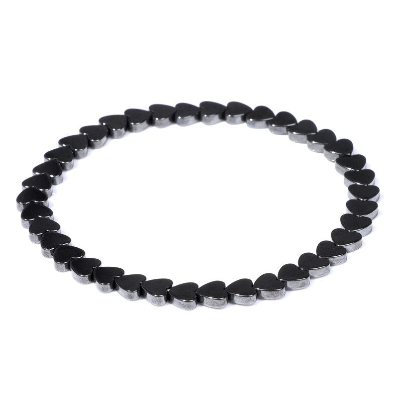 Cool Weight Loss Magnetic Therapy Bracelet Health Care 6mm Beads Hematite Bracelet Natural Stone Moonstone Charm Jewelry Pulsera - TIKIJTRONICS # 0