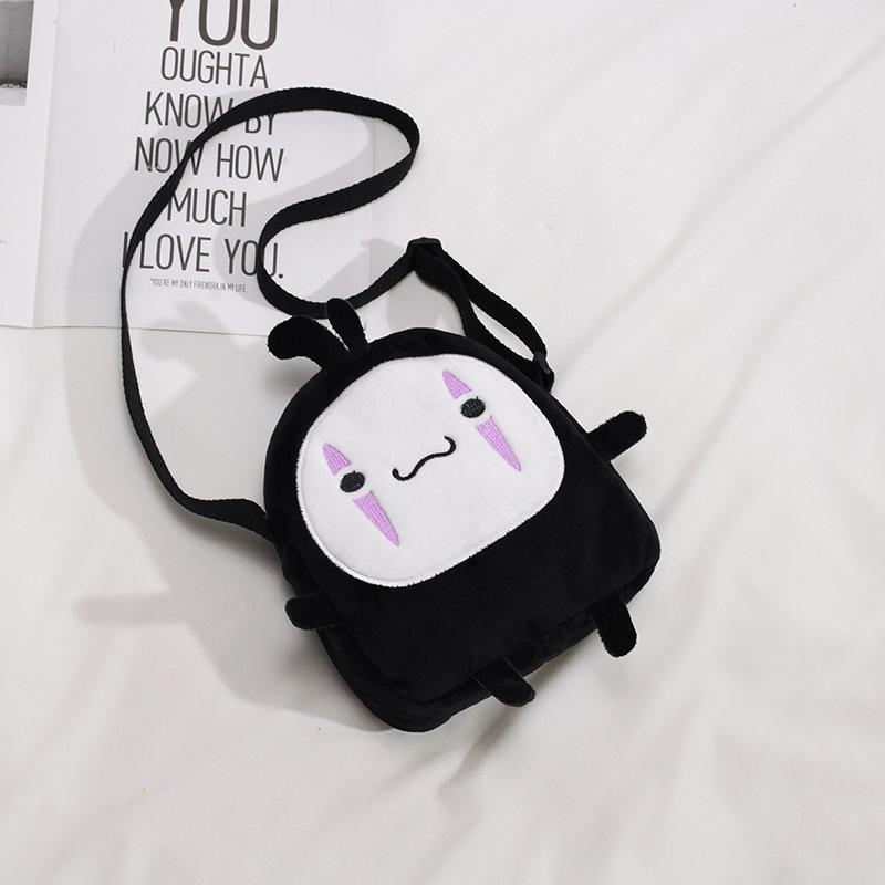 Cute Cartoon No Face Man Plush Bag Hayao Miyazaki Messenger Bag for Kids Adults - TIKIJTRONICS 0 SPECIFICATIONSWarning: -Recommend Age: 12+y,18+Origin: Mainland ChinaModel Number: faceless men's plush bagMaterial: PlushItem Type: Plush BackpacksGender: GirlsFeatures: Stuffed & PlushDimensions: About 19 x 20 x 7cmBrand Name: Sevrwell TIKIJTRONICS  (Store description)