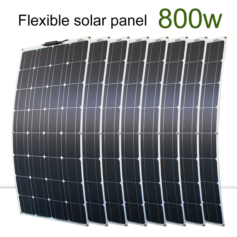 DGSUNLIGHT 100w 200w 12v portable Solar Panel Flexible 16V 800W plate CELLS Monocrystalline silicon - TIKIJTRONICS # 0