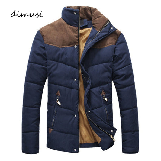 DIMUSI Winter Jacket Men Warm Casual Parkas Cotton Stand Collar Winter Coats Male Padded Overcoat Outerwear Clothing4XL,YA332 - Premium 0 from TIKIJTRONICS - Just $19.79! Shop now at TIKIJTRONICS