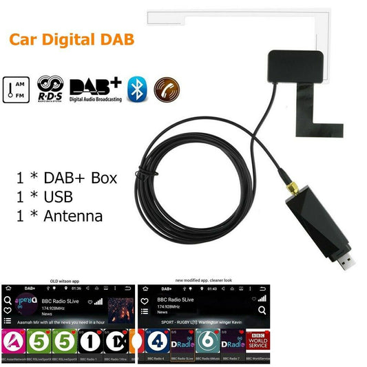 Dab Radio Receiver In Car Antenna Digital DAB+ Adapter Tuner Box Audio USB Amplified Loop Antenna Android Decoding Radio Receive - TIKIJTRONICS 0 SPECIFICATIONSOrigin: Mainland ChinaItem Weight: 100gItem Type: AerialsItem: Dab+ receiver for Andriod radioBrand Name: Cheyoule TIKIJTRONICS  (Store description)