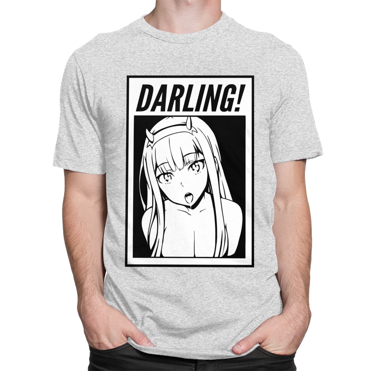 Darling In The Franxx T-Shirt Men 100% Cotton Awesome Tshirt O-neck Short Sleeves zero two Tee Shirt Fitted Anime Apparel Gift - TIKIJTRONICS 0 SPECIFICATIONSStyle: CasualSleeve Style: Short SleeveSleeve Length(cm): ShortSize: US SizePattern Type: PrintOther Service: Dropshipping Without Invoice or MarketingMaterial: CottonHooded: NoFabric Type: BroadclothFabric: 100% CottonColor: Black,White,Grey,Red,Blue,Yellow,Navy,Burgundy,Dark Grey,Army GreenCollar: O-Neck TIKIJTRONICS  (Store description)