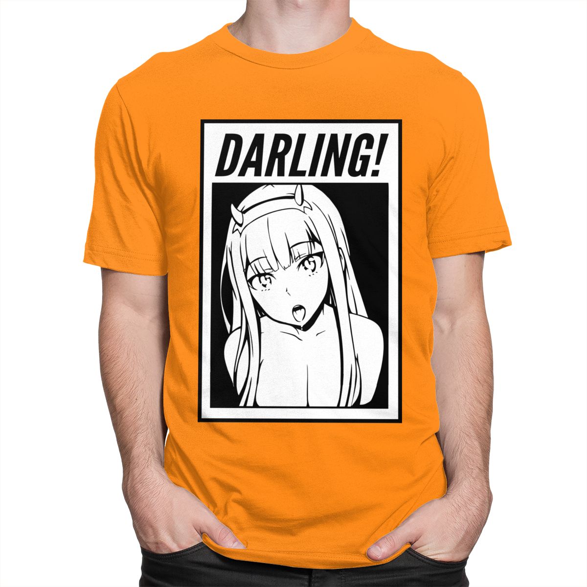 Darling In The Franxx T-Shirt Men 100% Cotton Awesome Tshirt O-neck Short Sleeves zero two Tee Shirt Fitted Anime Apparel Gift - TIKIJTRONICS 0 SPECIFICATIONSStyle: CasualSleeve Style: Short SleeveSleeve Length(cm): ShortSize: US SizePattern Type: PrintOther Service: Dropshipping Without Invoice or MarketingMaterial: CottonHooded: NoFabric Type: BroadclothFabric: 100% CottonColor: Black,White,Grey,Red,Blue,Yellow,Navy,Burgundy,Dark Grey,Army GreenCollar: O-Neck TIKIJTRONICS  (Store description)