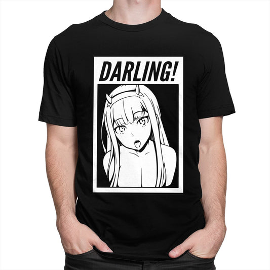 Darling In The Franxx T-Shirt Men 100% Cotton Awesome Tshirt O-neck Short Sleeves zero two Tee Shirt Fitted Anime Apparel Gift - TIKIJTRONICS 0 SPECIFICATIONSStyle: CasualSleeve Style: Short SleeveSleeve Length(cm): ShortSize: US SizePattern Type: PrintOther Service: Dropshipping Without Invoice or MarketingMaterial: CottonHooded: NoFabric Type: BroadclothFabric: 100% CottonColor: Black,White,Grey,Red,Blue,Yellow,Navy,Burgundy,Dark Grey,Army GreenCollar: O-Neck TIKIJTRONICS  (Store description)