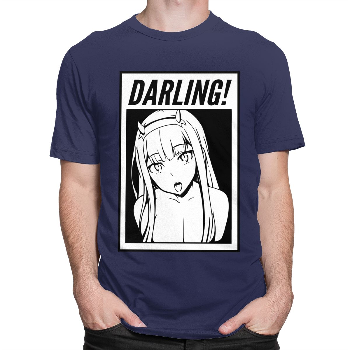 Darling In The Franxx T-Shirt Men 100% Cotton Awesome Tshirt O-neck Short Sleeves zero two Tee Shirt Fitted Anime Apparel Gift - TIKIJTRONICS 0 SPECIFICATIONSStyle: CasualSleeve Style: Short SleeveSleeve Length(cm): ShortSize: US SizePattern Type: PrintOther Service: Dropshipping Without Invoice or MarketingMaterial: CottonHooded: NoFabric Type: BroadclothFabric: 100% CottonColor: Black,White,Grey,Red,Blue,Yellow,Navy,Burgundy,Dark Grey,Army GreenCollar: O-Neck TIKIJTRONICS  (Store description)