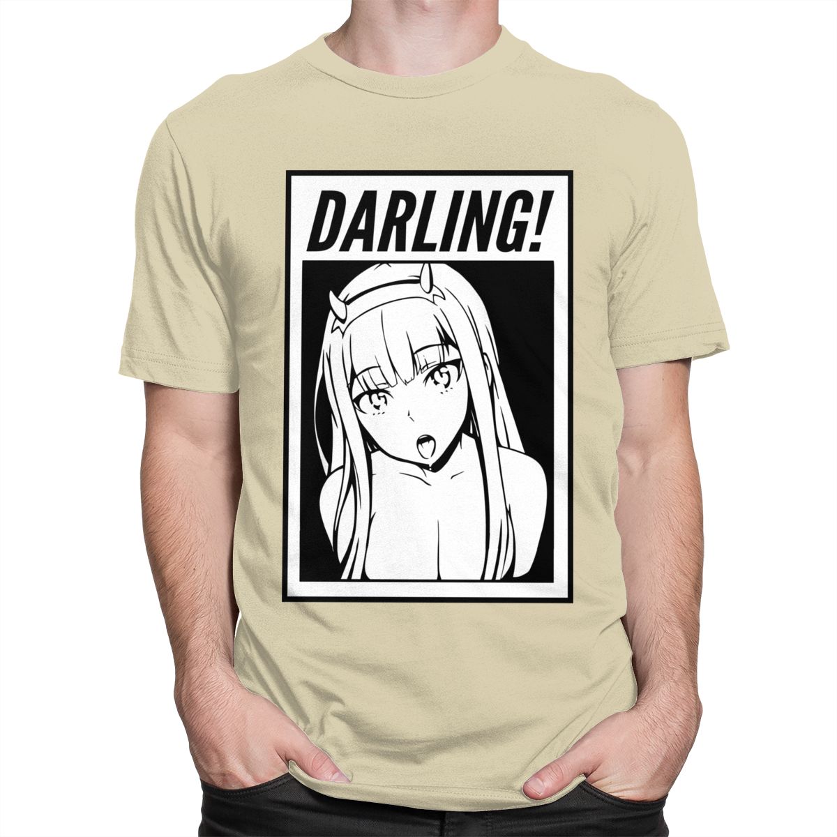 Darling In The Franxx T-Shirt Men 100% Cotton Awesome Tshirt O-neck Short Sleeves zero two Tee Shirt Fitted Anime Apparel Gift - TIKIJTRONICS 0 SPECIFICATIONSStyle: CasualSleeve Style: Short SleeveSleeve Length(cm): ShortSize: US SizePattern Type: PrintOther Service: Dropshipping Without Invoice or MarketingMaterial: CottonHooded: NoFabric Type: BroadclothFabric: 100% CottonColor: Black,White,Grey,Red,Blue,Yellow,Navy,Burgundy,Dark Grey,Army GreenCollar: O-Neck TIKIJTRONICS  (Store description)