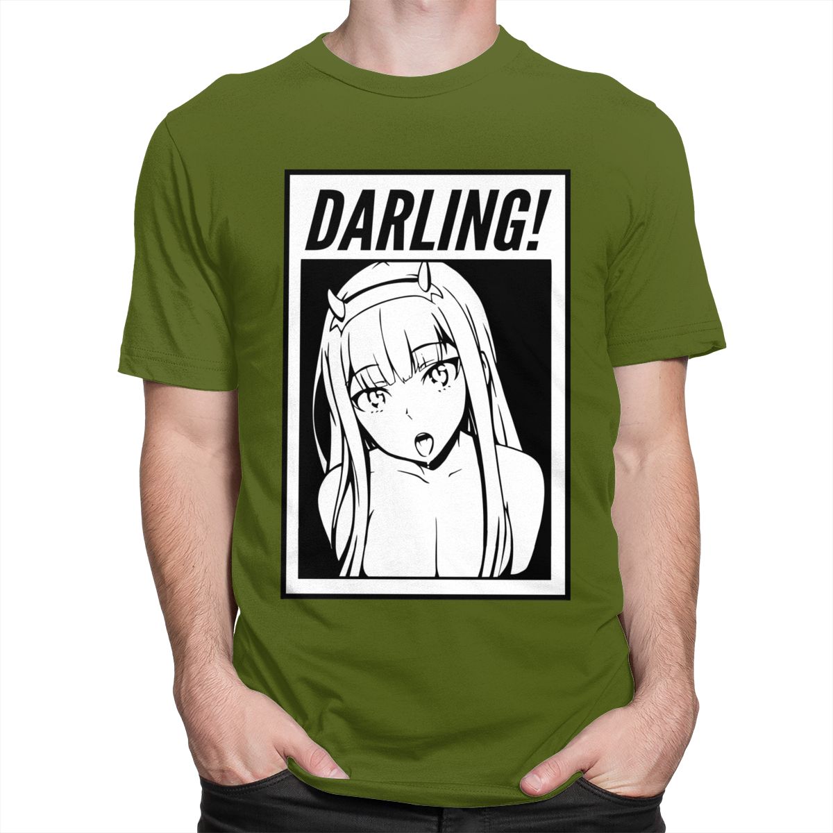 Darling In The Franxx T-Shirt Men 100% Cotton Awesome Tshirt O-neck Short Sleeves zero two Tee Shirt Fitted Anime Apparel Gift - TIKIJTRONICS 0 SPECIFICATIONSStyle: CasualSleeve Style: Short SleeveSleeve Length(cm): ShortSize: US SizePattern Type: PrintOther Service: Dropshipping Without Invoice or MarketingMaterial: CottonHooded: NoFabric Type: BroadclothFabric: 100% CottonColor: Black,White,Grey,Red,Blue,Yellow,Navy,Burgundy,Dark Grey,Army GreenCollar: O-Neck TIKIJTRONICS  (Store description)