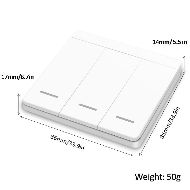 Diese 433Mhz wireless Wall Switch rf 86 wall panel transmitter Safety Switch and AC 110V 220V relay interruptor for Light Lamp - TIKIJTRONICS # 0