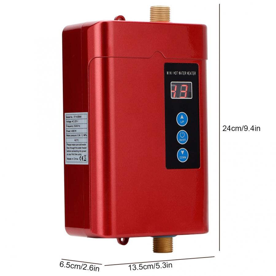 Digital Electric Water Heater Remote Control Instantaneous Tankless Water Heater for Kitchen Bathroom Shower Water Fast Heating - TIKIJTRONICS # 0