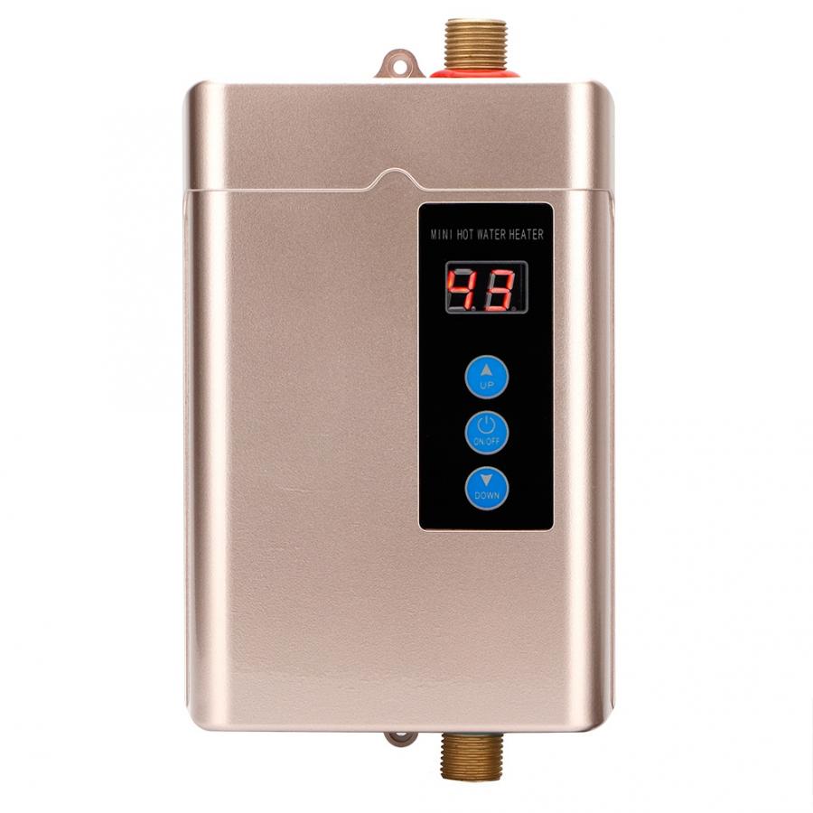 Digital Electric Water Heater Remote Control Instantaneous Tankless Water Heater for Kitchen Bathroom Shower Water Fast Heating - TIKIJTRONICS # 0