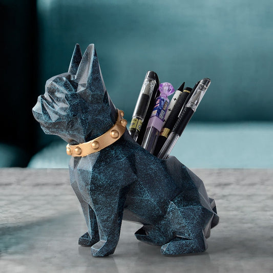 Dog Resin Figurine Pen holder desk organizer office accessories Storage desk pencil pot holder for desk pen craft gift - TIKIJTRONICS 0 SPECIFICATIONSOrigin: Mainland ChinaMaterial2: PolyresinMaterial: SiliconeBrand Name: Homexw TIKIJTRONICS  (Store description)