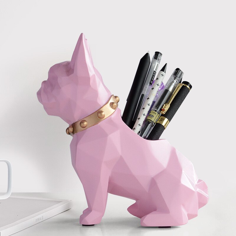 Dog Resin Figurine Pen holder desk organizer office accessories Storage desk pencil pot holder for desk pen craft gift - TIKIJTRONICS 0 SPECIFICATIONSOrigin: Mainland ChinaMaterial2: PolyresinMaterial: SiliconeBrand Name: Homexw TIKIJTRONICS  (Store description)