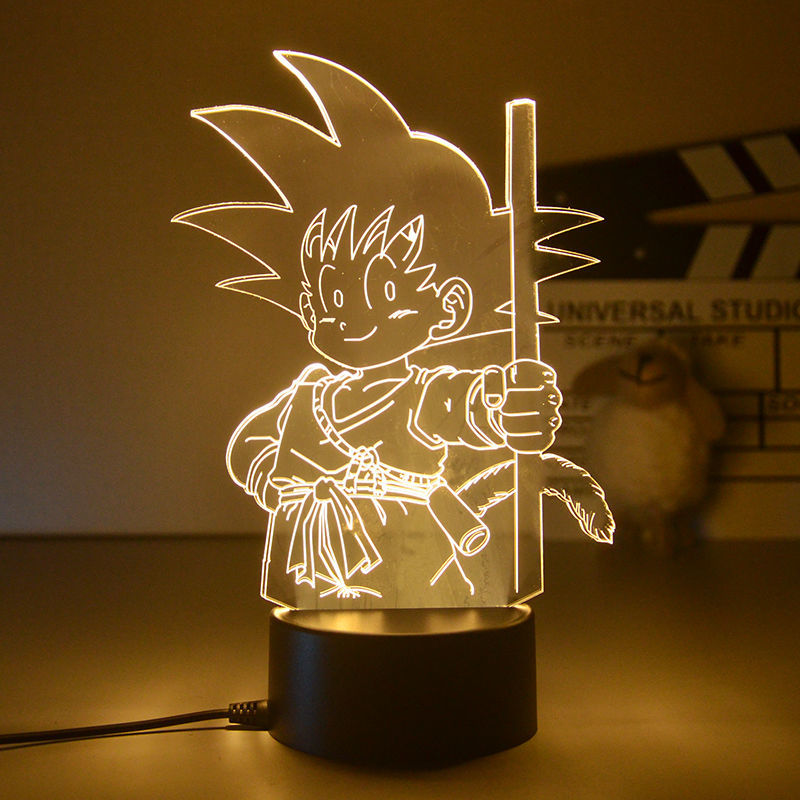 Dragon Ball Table Lamp Monkey King Goku Figure 3d LED Night Light Super Saiyan Ornament Light Kids Birthday Christmas Gifts - Premium 0 from TIKIJTRONICS - Just $7.41! Shop now at TIKIJTRONICS