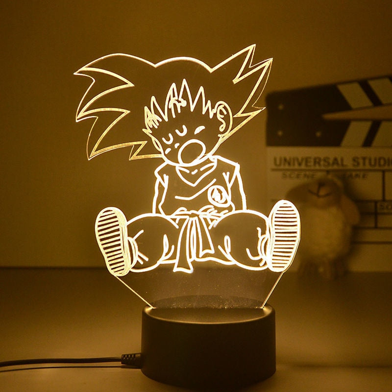 Dragon Ball Table Lamp Monkey King Goku Figure 3d LED Night Light Super Saiyan Ornament Light Kids Birthday Christmas Gifts - Premium 0 from TIKIJTRONICS - Just $7.41! Shop now at TIKIJTRONICS