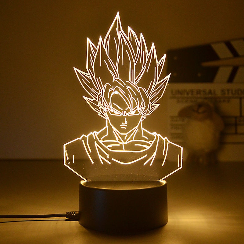 Dragon Ball Table Lamp Monkey King Goku Figure 3d LED Night Light Super Saiyan Ornament Light Kids Birthday Christmas Gifts - Premium 0 from TIKIJTRONICS - Just $7.41! Shop now at TIKIJTRONICS