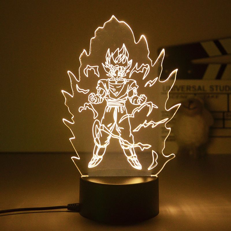 Dragon Ball Table Lamp Monkey King Goku Figure 3d LED Night Light Super Saiyan Ornament Light Kids Birthday Christmas Gifts - Premium 0 from TIKIJTRONICS - Just $7.41! Shop now at TIKIJTRONICS