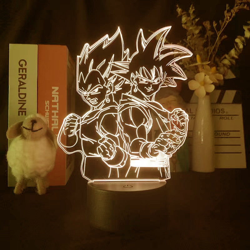 Dragon Ball Table Lamp Monkey King Goku Figure 3d LED Night Light Super Saiyan Ornament Light Kids Birthday Christmas Gifts - TIKIJTRONICS # 0