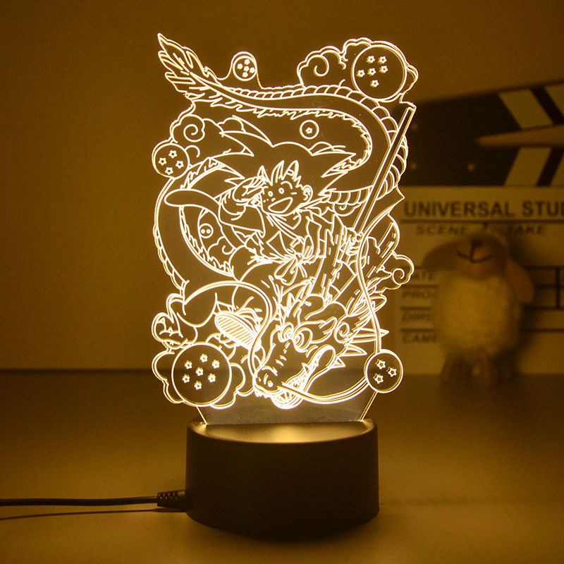 Dragon Ball Table Lamp Monkey King Goku Figure 3d LED Night Light Super Saiyan Ornament Light Kids Birthday Christmas Gifts - TIKIJTRONICS # 0