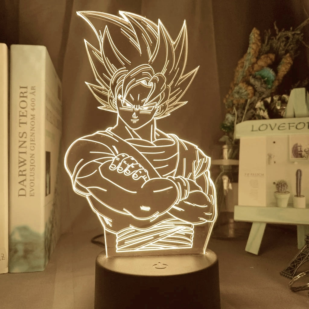 Dragon Ball Table Lamp Monkey King Goku Figure 3d LED Night Light Super Saiyan Ornament Light Kids Birthday Christmas Gifts - TIKIJTRONICS # 0