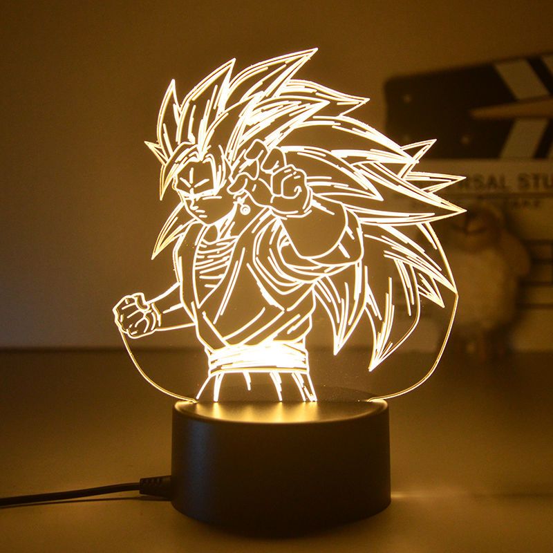 Dragon Ball Table Lamp Monkey King Goku Figure 3d LED Night Light Super Saiyan Ornament Light Kids Birthday Christmas Gifts - TIKIJTRONICS # 0