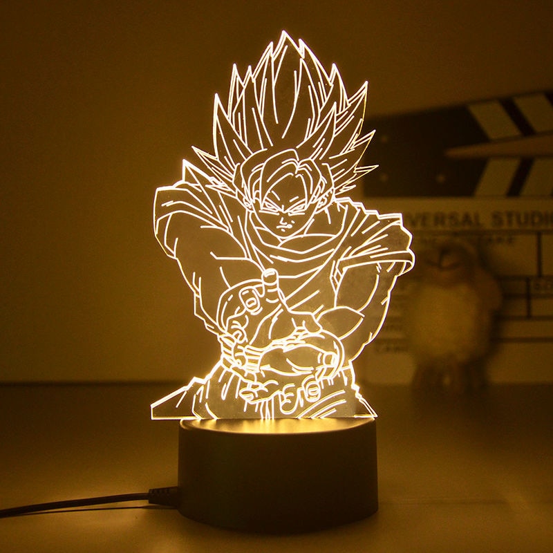 Dragon Ball Table Lamp Monkey King Goku Figure 3d LED Night Light Super Saiyan Ornament Light Kids Birthday Christmas Gifts - TIKIJTRONICS # 0