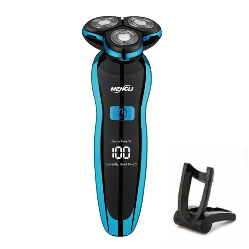 Electric Razor Electric Shaver Hair Cutting Shaving Machine for Men Clipper Beard Trimmer  Rotary Shaver 100% Water Proof - Premium 0 from TIKIJTRONICS - Just $17.15! Shop now at TIKIJTRONICS