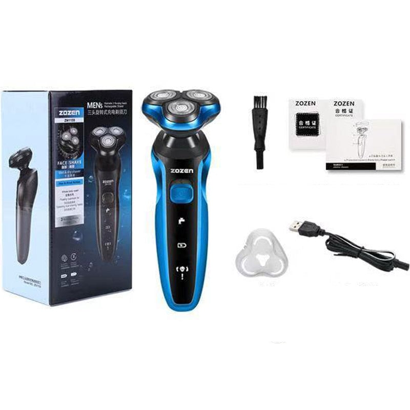 Electric Razor Electric Shaver Hair Cutting Shaving Machine for Men Clipper Beard Trimmer  Rotary Shaver 100% Water Proof - Premium 0 from TIKIJTRONICS - Just $17.15! Shop now at TIKIJTRONICS