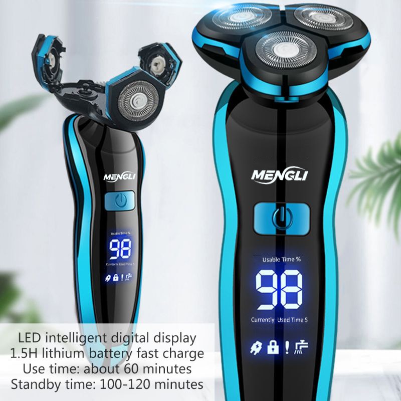 Electric Razor Electric Shaver Hair Cutting Shaving Machine for Men Clipper Beard Trimmer  Rotary Shaver 100% Water Proof - Premium 0 from TIKIJTRONICS - Just $17.15! Shop now at TIKIJTRONICS