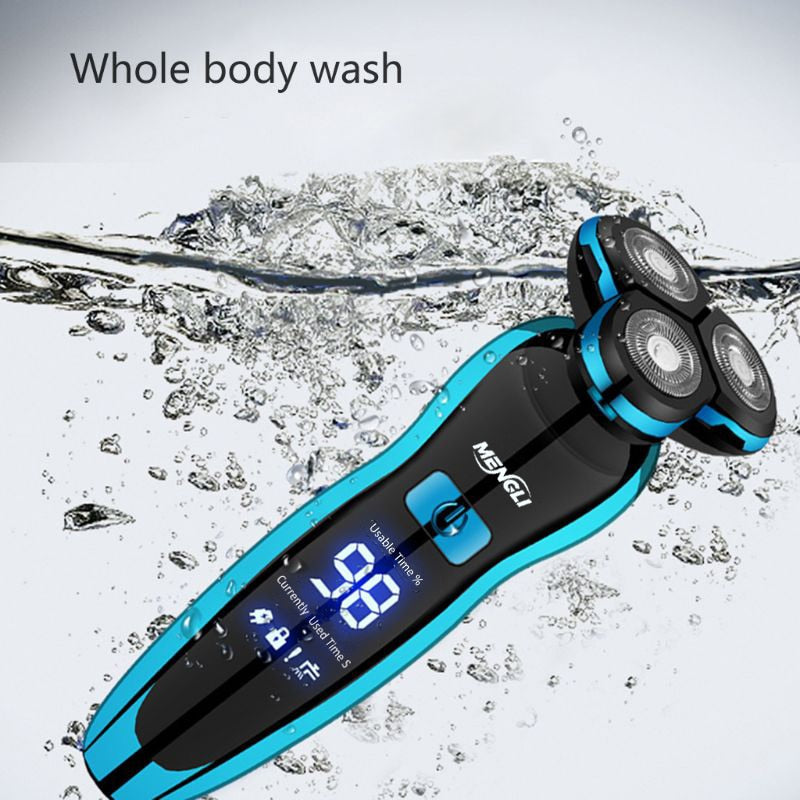 Electric Razor Electric Shaver Hair Cutting Shaving Machine for Men Clipper Beard Trimmer  Rotary Shaver 100% Water Proof - Premium 0 from TIKIJTRONICS - Just $17.15! Shop now at TIKIJTRONICS