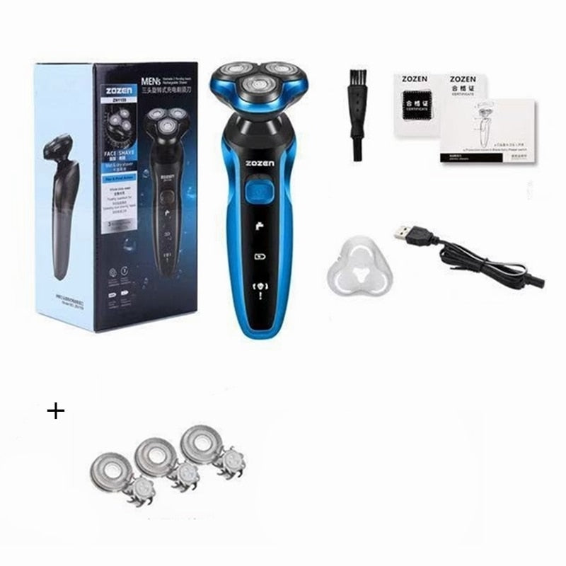 Electric Razor Electric Shaver Hair Cutting Shaving Machine for Men Clipper Beard Trimmer  Rotary Shaver 100% Water Proof - Premium 0 from TIKIJTRONICS - Just $17.15! Shop now at TIKIJTRONICS